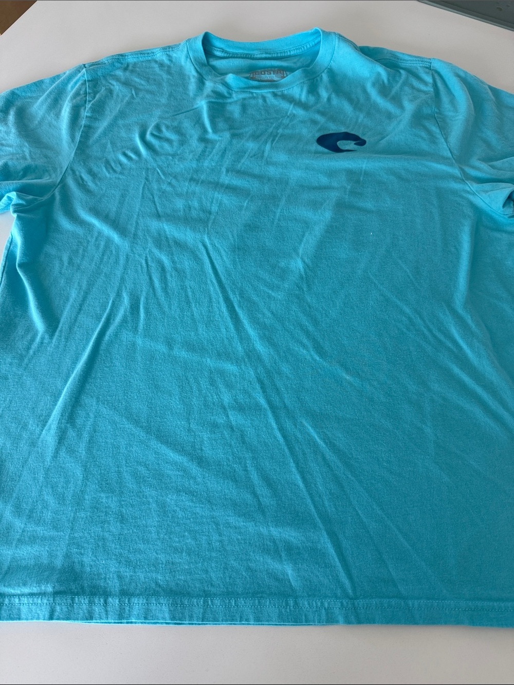 Costa Aqua Short-Sleeve Logo Tee with Navy Accent